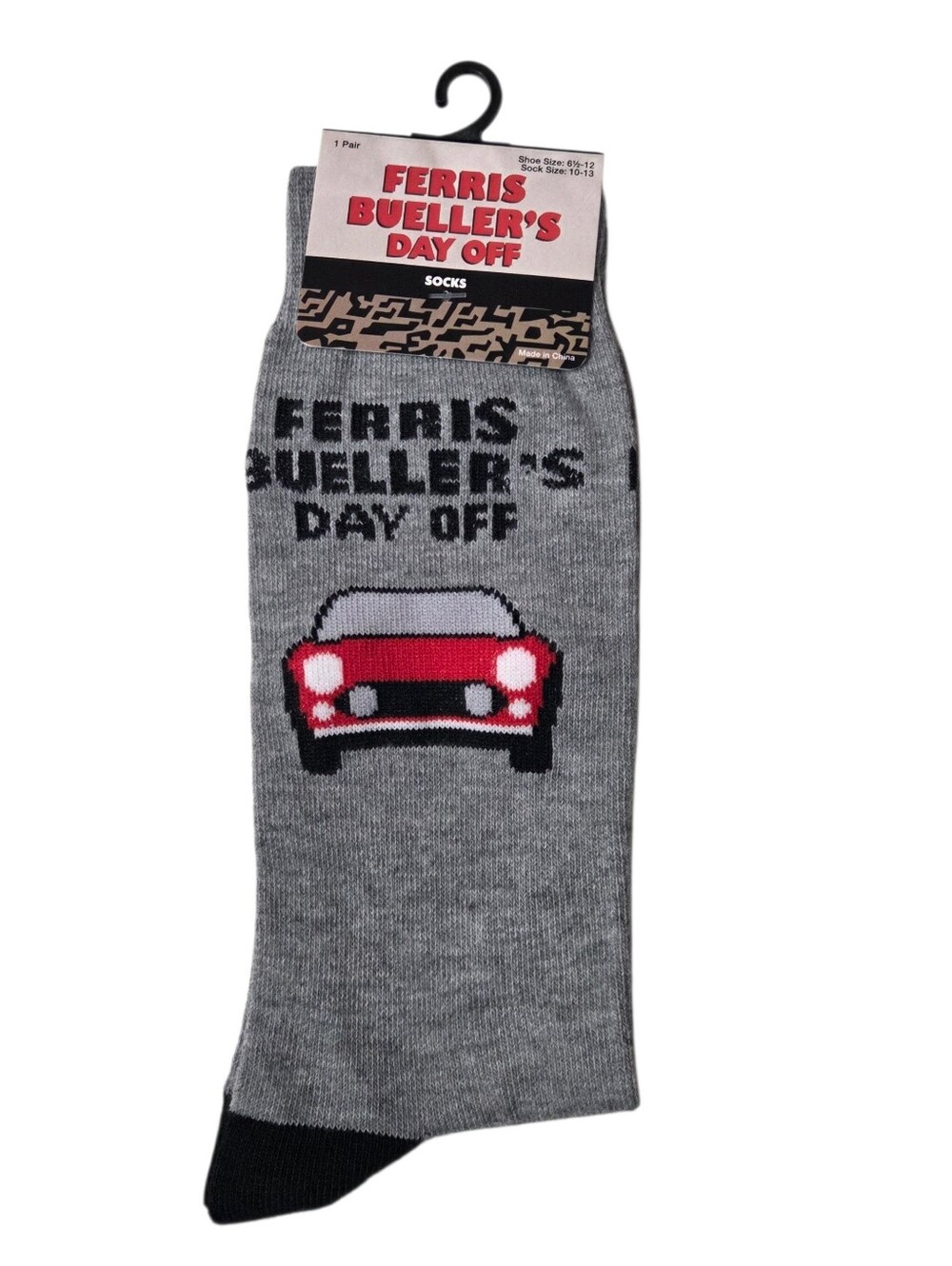 🔥4/$20 Ferris Bullers Day Off Mens Crew Socks NEW Mens 6.5-12 -Novelty -1 Pair
